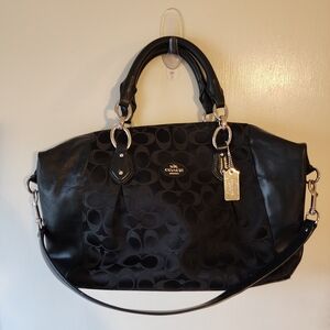 Coach Black Signature Tote Bag
